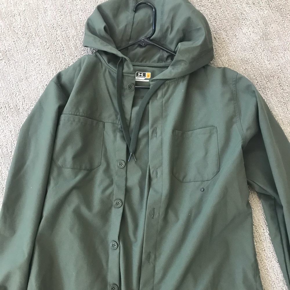 Hunter Green Under Amour Jacket w/ hoodie!